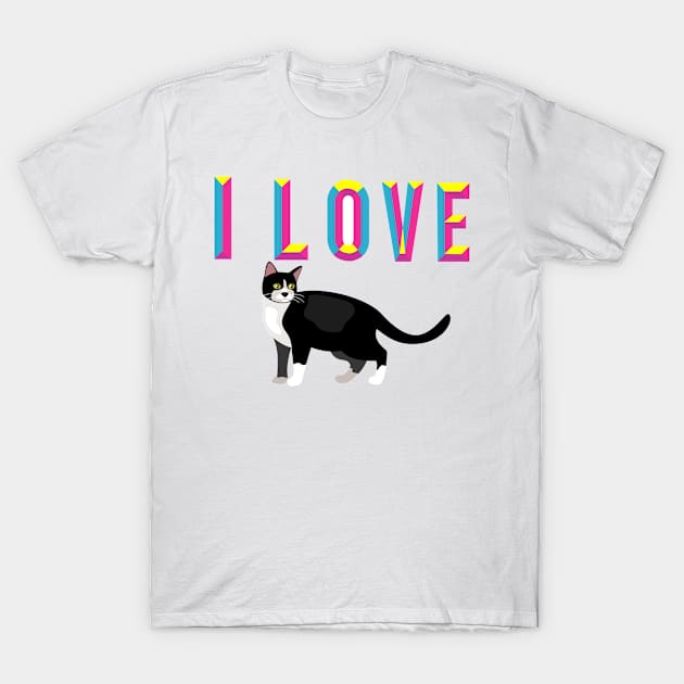 i love my cat T-Shirt by Pet & Nature Lovers